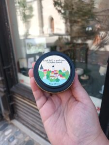 dišeča sveča z motivom Kranja